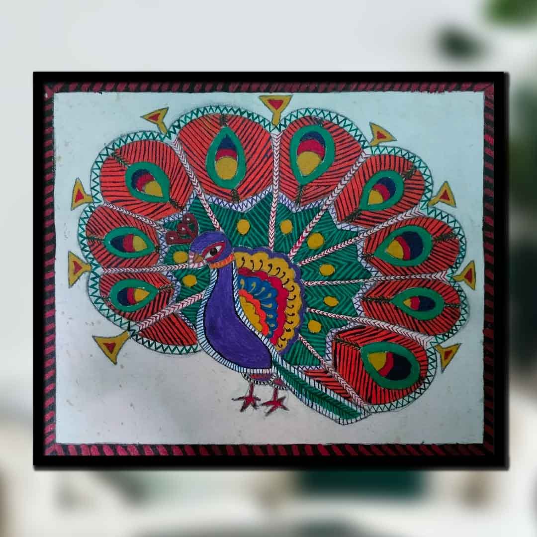 Artwork, Peacock Lippan Art Board